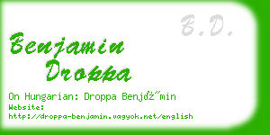 benjamin droppa business card